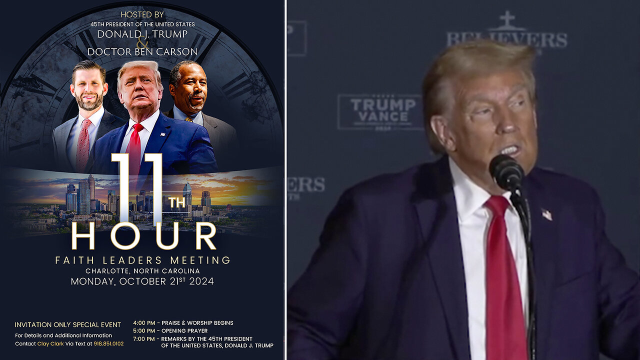 11th Hour Faith Leaders Meeting (10/21/2024) | Hosted By Doctor Carson & President Trump (Organized By Clay Clark) | Watch the Full Length Presentation from the 45th President of the Unites States, DONALD J. TRUMP