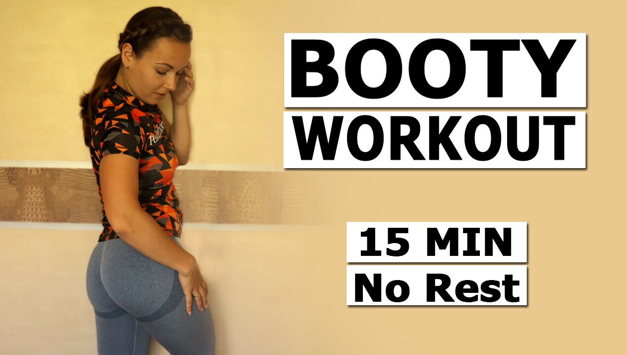 15 MIN BOOTY WORKOUT - knee friendly, no squats, no jumps | No Equipment