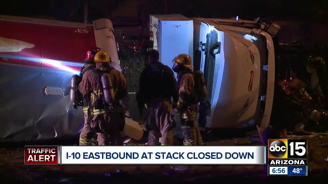 I-10 eastbound at the stack closed down