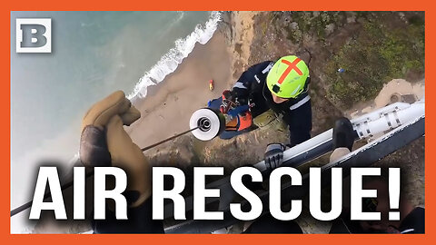 Air Rescue! Helicopter Rescues Man Clinging to Cliff Near San Francisco