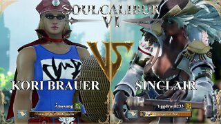 SoulCalibur VI — Amesang (Kori Brauer) VS Yggdrasil233 (Sinclair) | Xbox Series X Casual