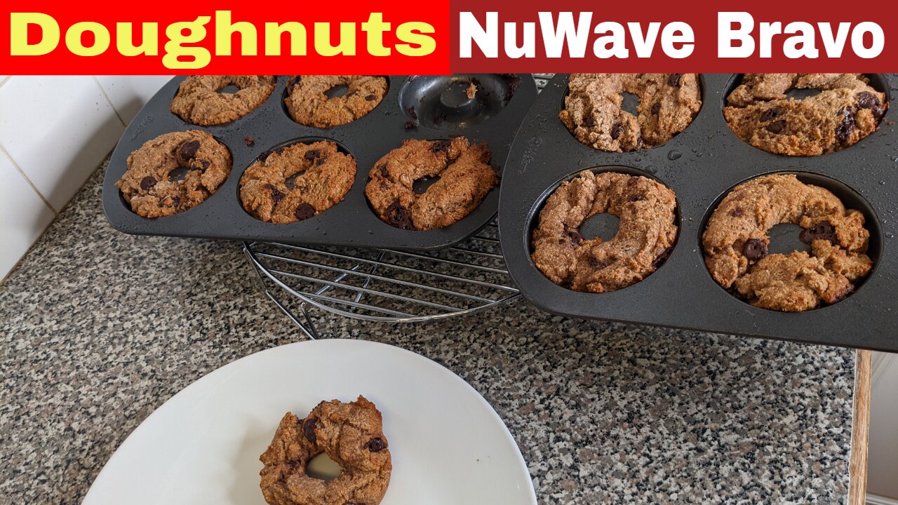 Cinnamon Chocolate Chip Doughnuts, with Almond and Wheat Flour