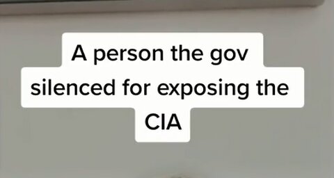 A person the gov silenced for exposing the CIA