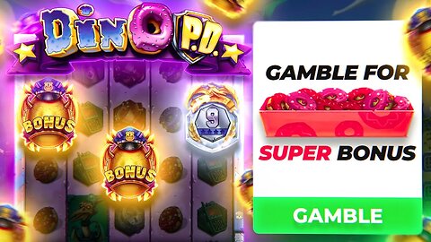 WE DID THE $1,000 GAMBLE FEATURE AND HIT THE SUPER BONUS ON DINO P.D. !