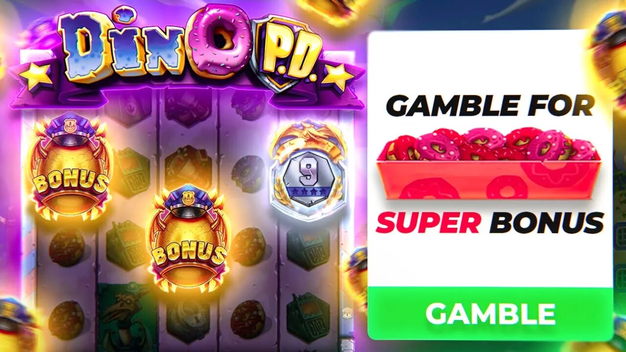 WE DID THE $1,000 GAMBLE FEATURE AND HIT THE SUPER BONUS ON DINO P.D. !