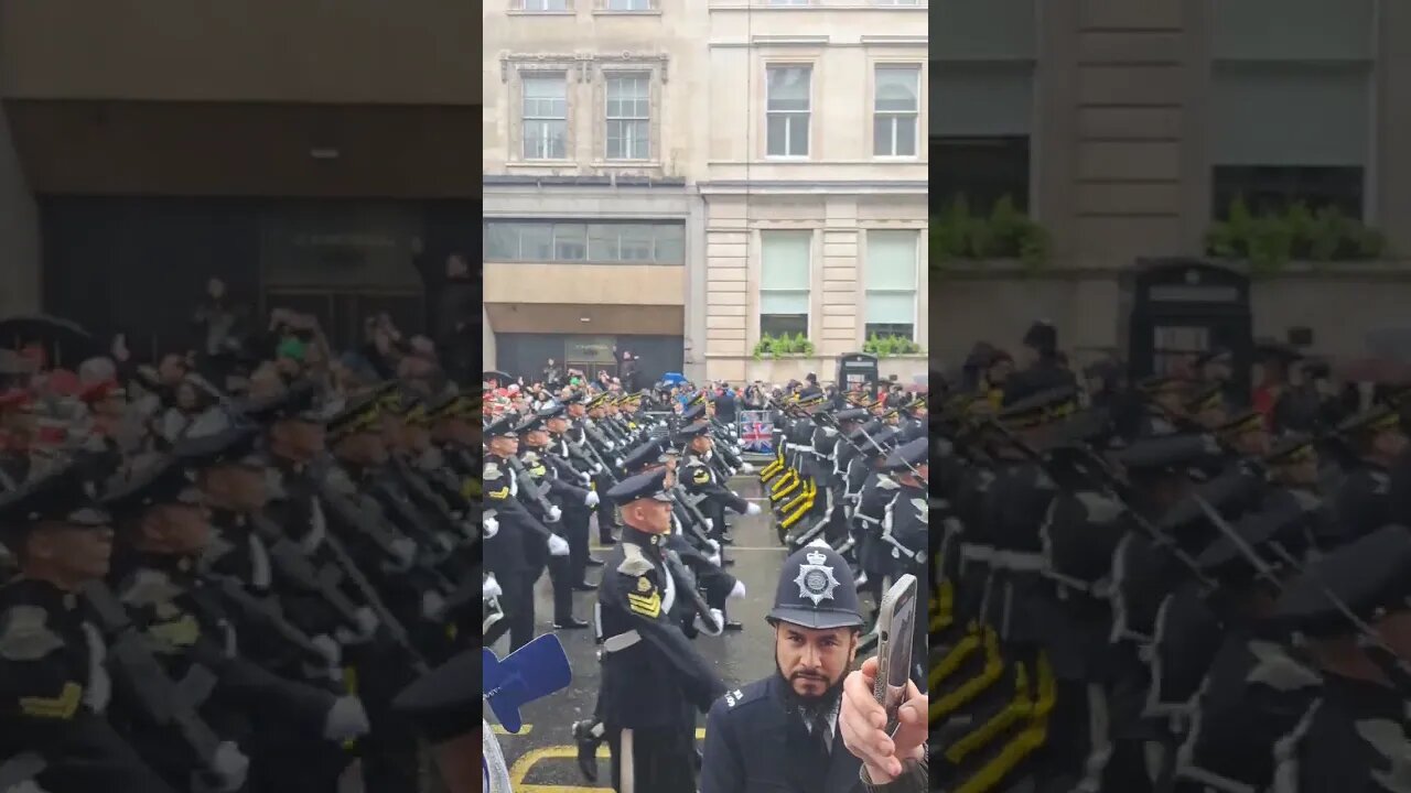 King's corantion parade leaving Whitehall part 1 #kingscoronation