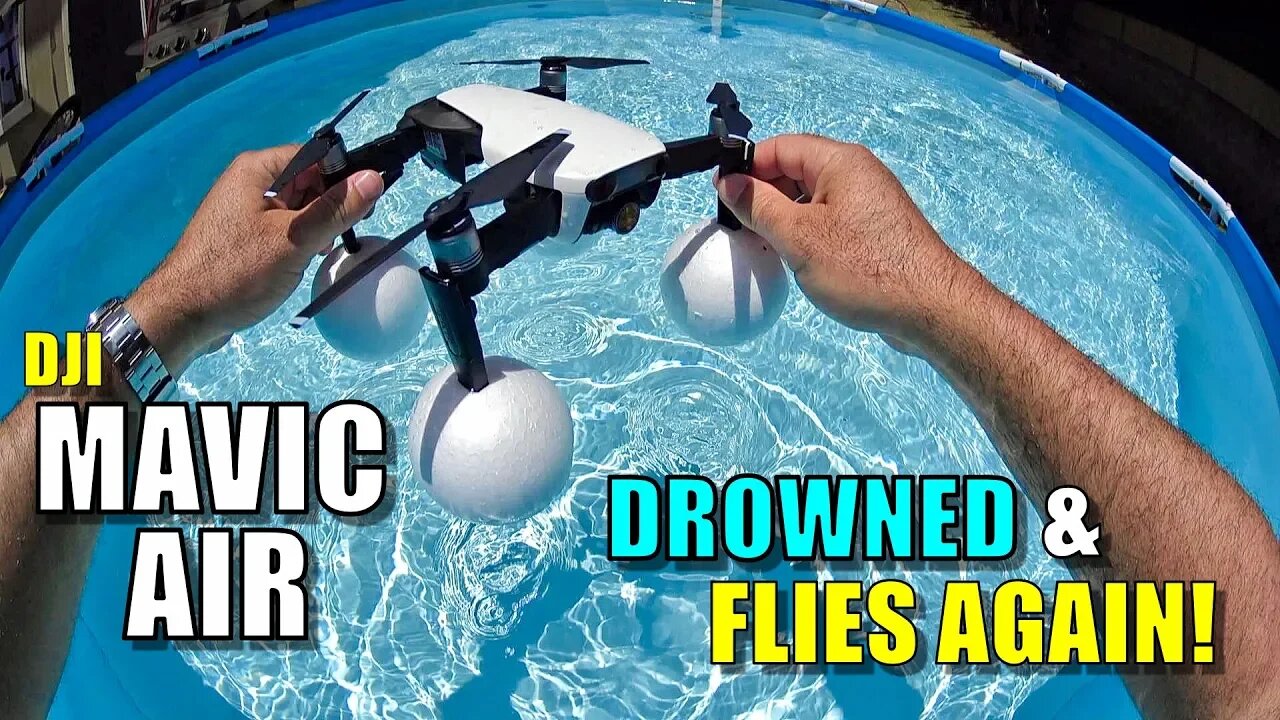 I Drowned My DJI Mavic Air Drone (With Floaties) & It Still Flies! 😆💦