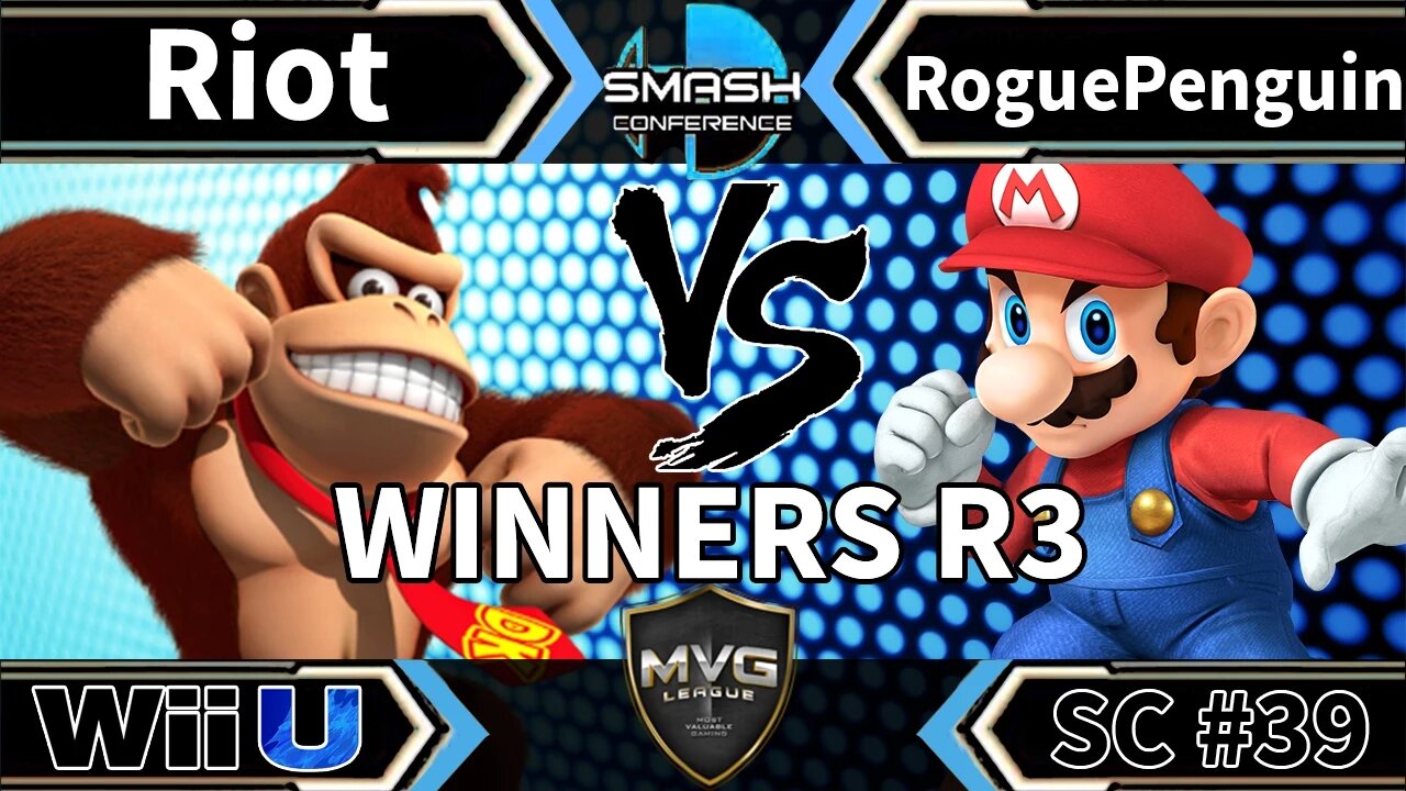 Riot (Donkey Kong) vs. Rogue Penguin (Mario) - SSB4 Winners R3 - Smash Conference 39