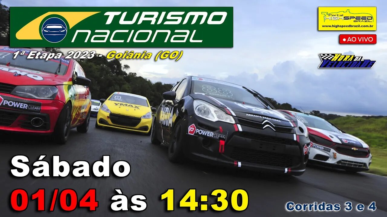 TURISMO NACIONAL | Corridas 3 e 4 | 1ª Etapa 2023 - Goiânia (GO) | Ao Vivo