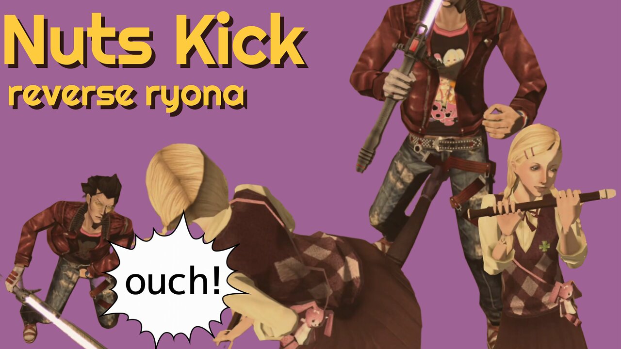 Kimmy Howell kick in the Nuts reverse ryona :No More Heroes