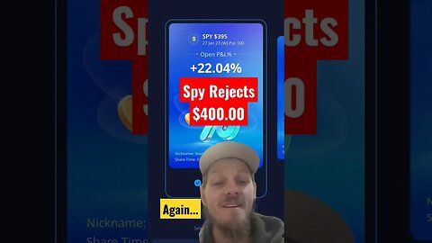 Spy rejects $400.00 again! #shorts #investing #stocks #spy #shortsvideo