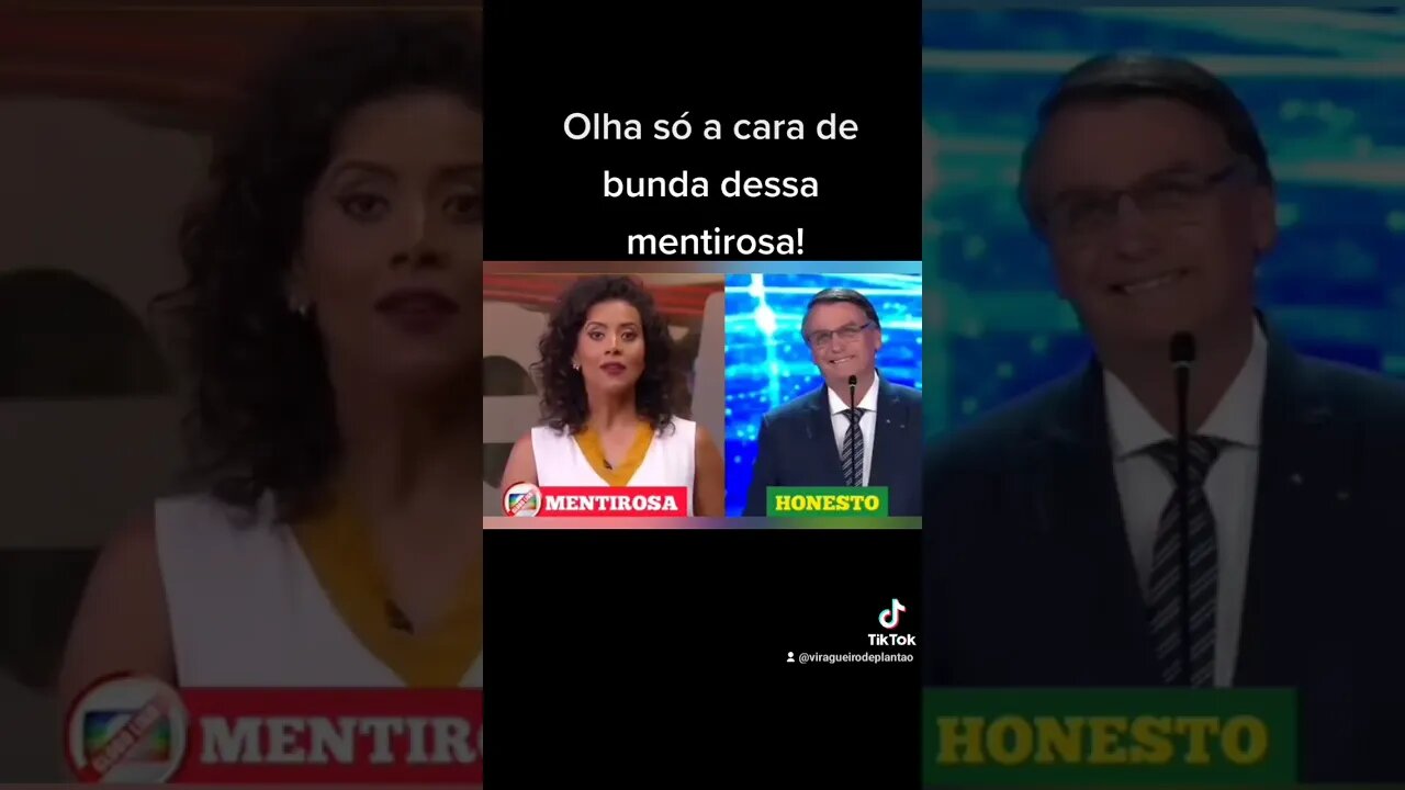 Olha só a cara de bunda dessa mentirosa!