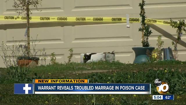 Warrant reveals troubled marriage in poison case