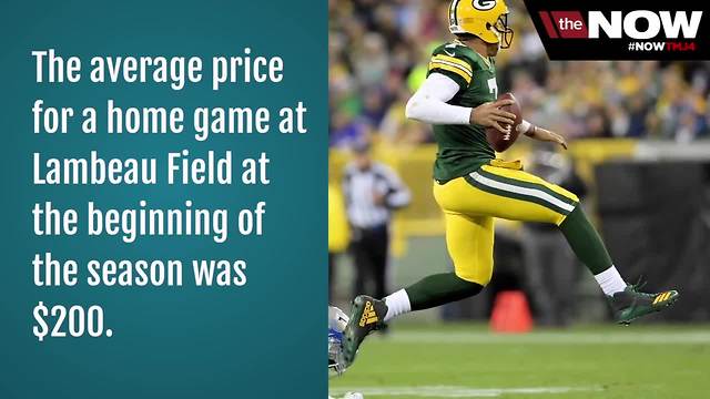 Green Bay Packers ticket prices drop after recent losses