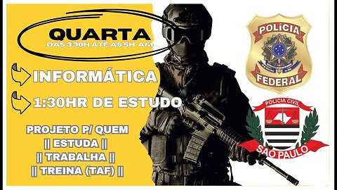 #39 Estude Comigo | Polícia Federal Agente/Escrivão 👉 Motivação p/ o Combate (Serve Polícias Civis)