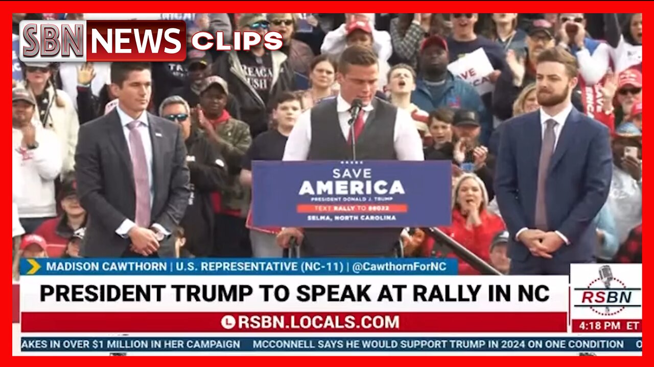 MAGA CONSERVATIVE MADISON CAWTHORN STANDS UP FROM WHEELCHAIR AT SELMA, NC TRUMP RALLY [#6174]