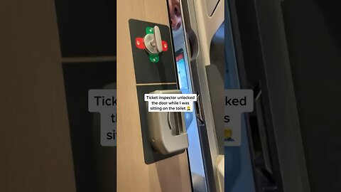 Ticket Inspector OPENED washroom door