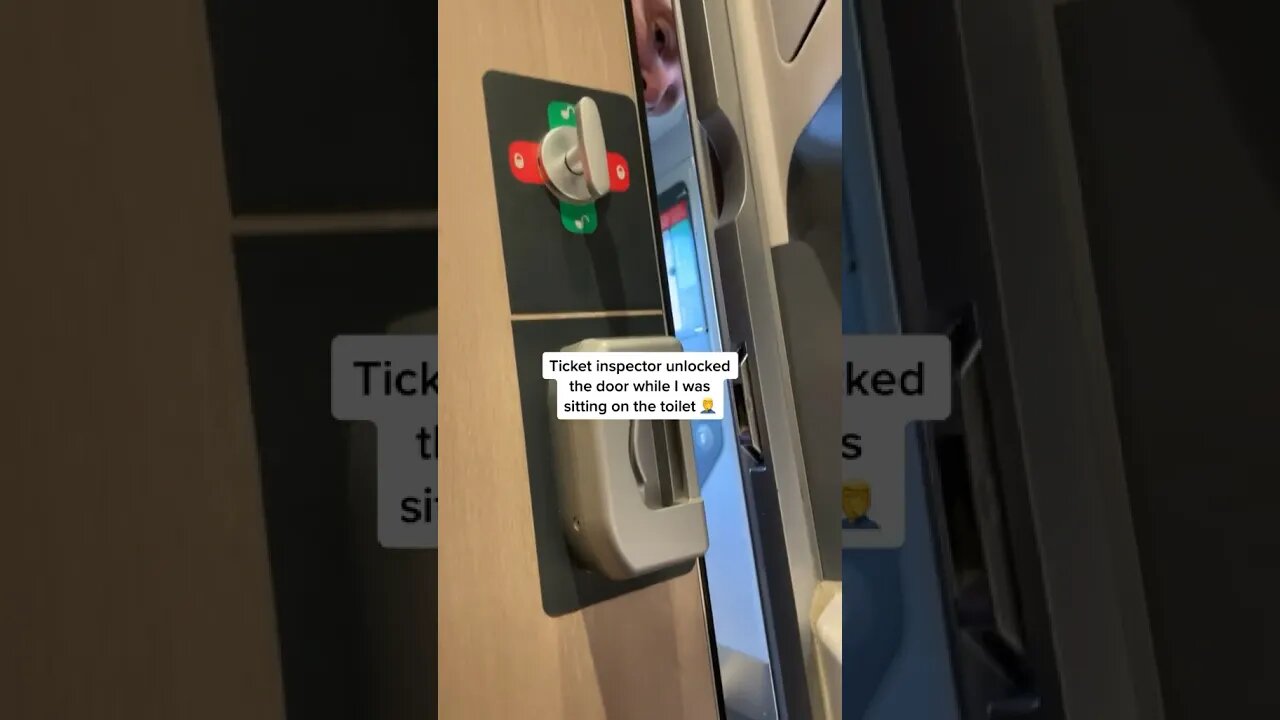 Ticket Inspector OPENED washroom door