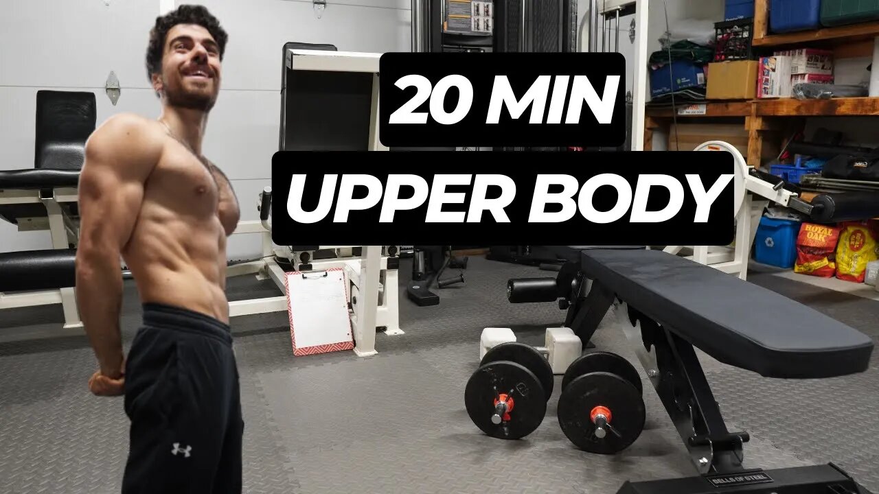 20 MIN COMPLETE UPPER BODY Workout | Bench & Dumbbells