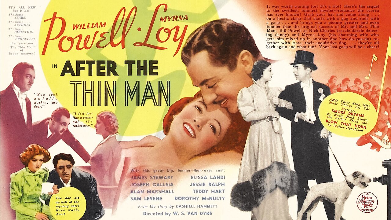 After The Thin Man (1936) William Powell, Myrna Loy, James Stewart