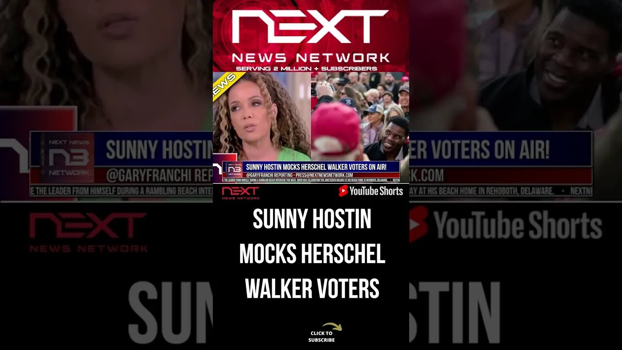 Sunny Hostin Mocks Herschel Walker Voters on Air! #shorts