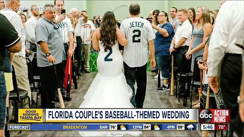 This baseball themed wedding is a home run
