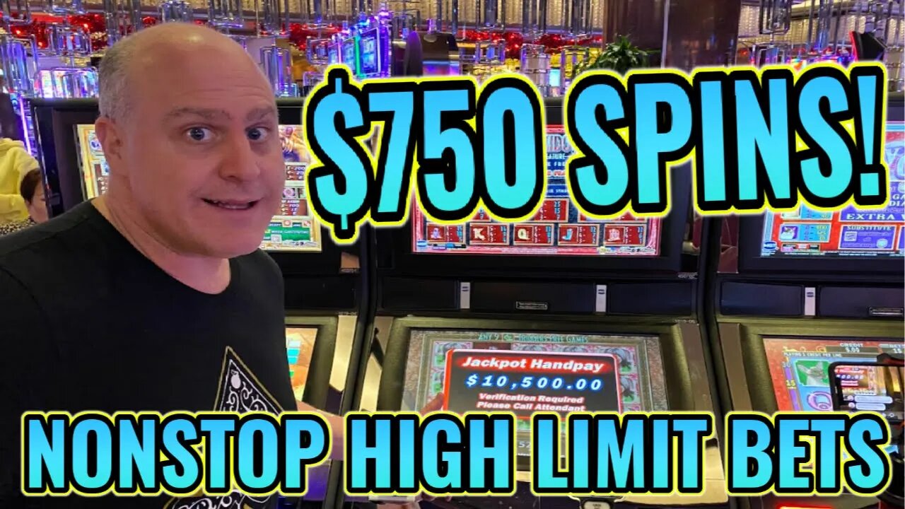 GOING CRAZY IN LAS VEGAS BETTING $750 PER SPIN!