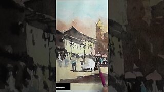 easy watercolour tips: painting shadows #shorts