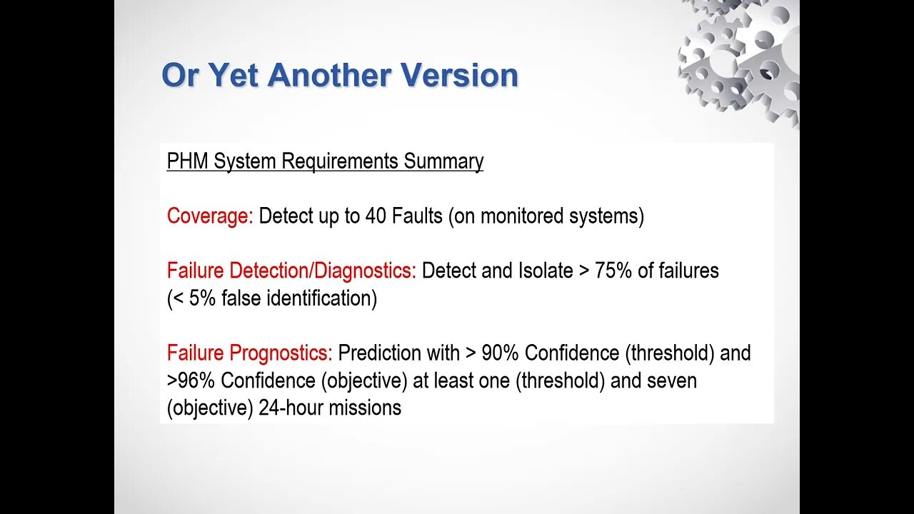 CBM and PHM Requirements Development by Carl Byington