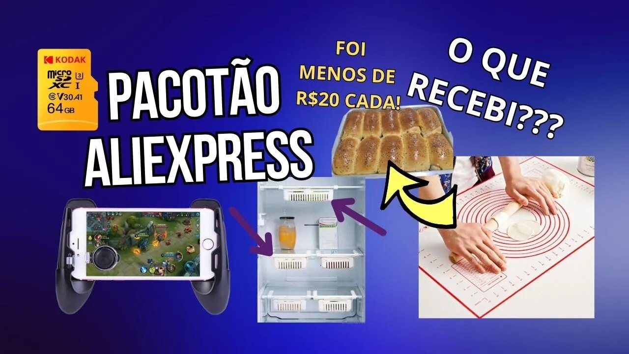 ALIEXPRESS! ESTEIRA PARA CULINÁRIA, HAND GRIP CELULAR, ORGANIZADOR DE GELADEIRAS, MICRO SD 64 GB!