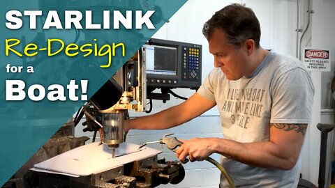 How to re-design a SpaceX STARLINK satellite dish for mobile use on a boat! [MV FREEDOM]