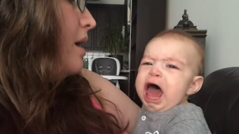 Baby Gets Emotional When Mom Sings Opera!