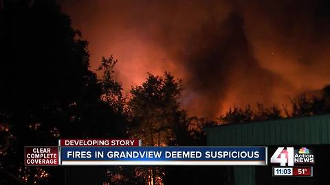 Fire officials say Grandview fires are suspicious