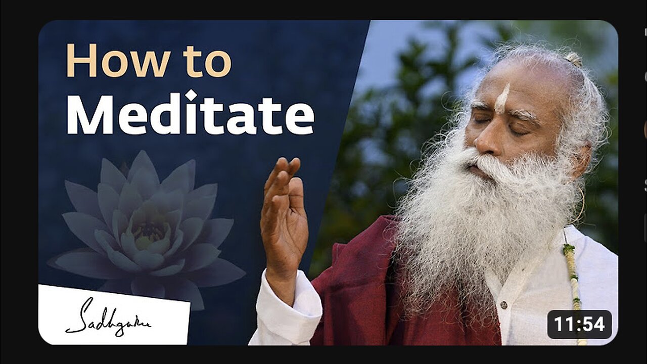 How to Meditate' for Beginners | Sadhguru