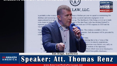 San Diego, California Re-Awaken America Freedom Conference Speaker - Attorney Thomas Renz