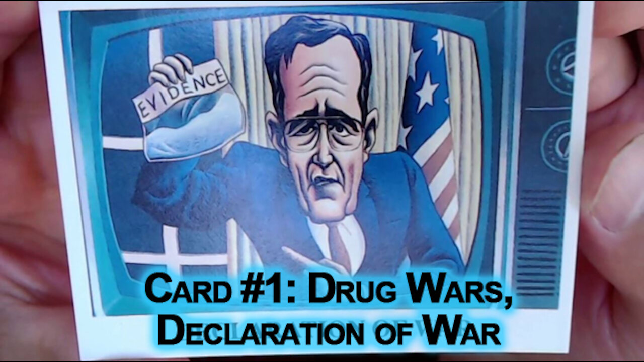 Drug Wars Trading Cards: Card #1: Drug Wars, Declaration of War (Eclipse Comics, George H. W. Bush)