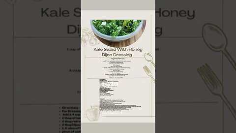 Kale Salad With Honey Dijon Dressing #mangia #food #fuelyourbody