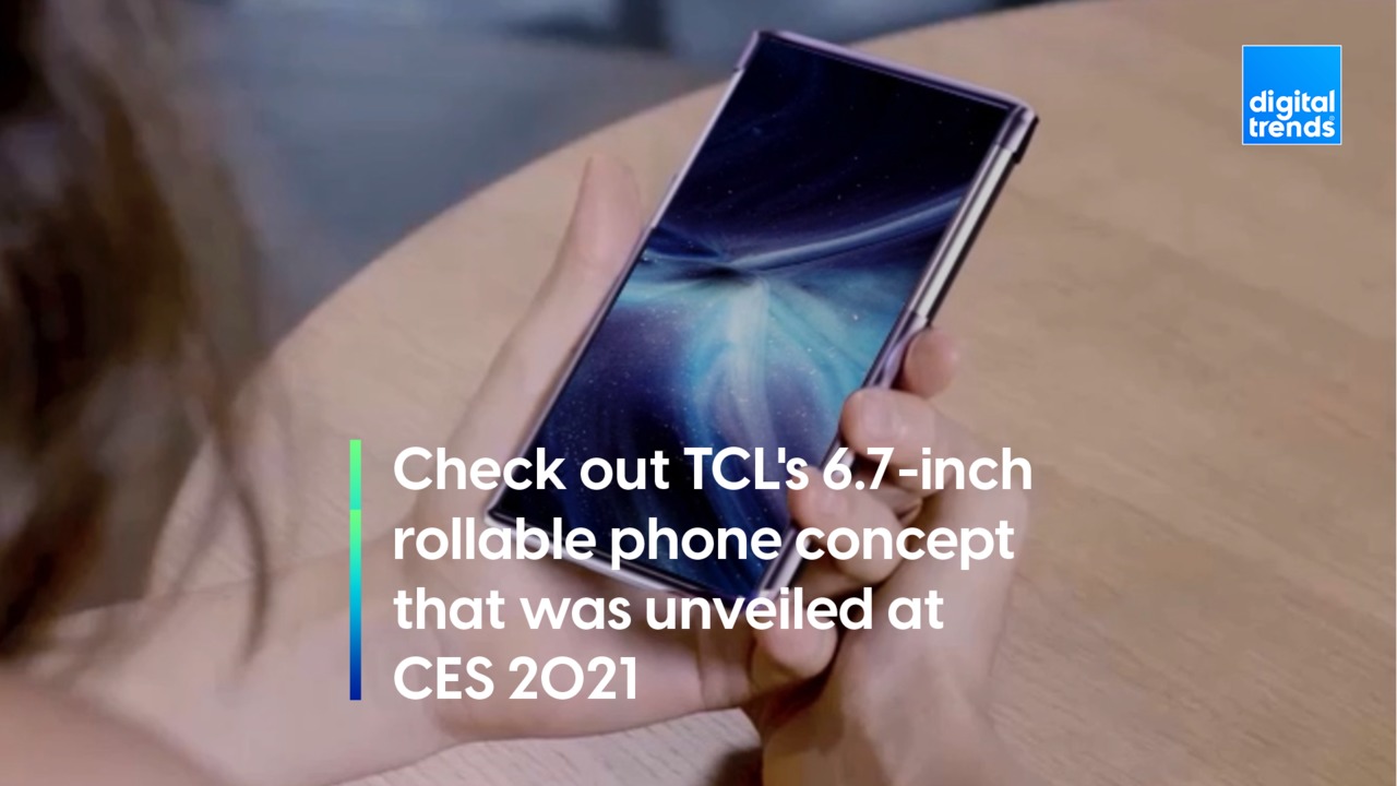 Check out TCL's 6.7-inch rollable phone concept that was unveiled at CES 2021