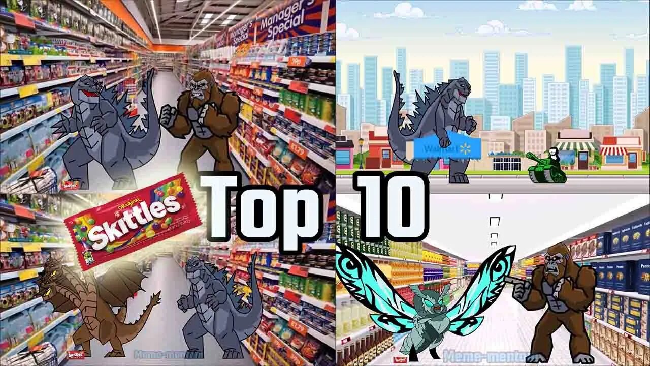 Godzilla vs Kong Top Ten Skittles Meme-Meme Mentom