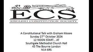 Next Sunday 27th October 2024 Constitutional talk