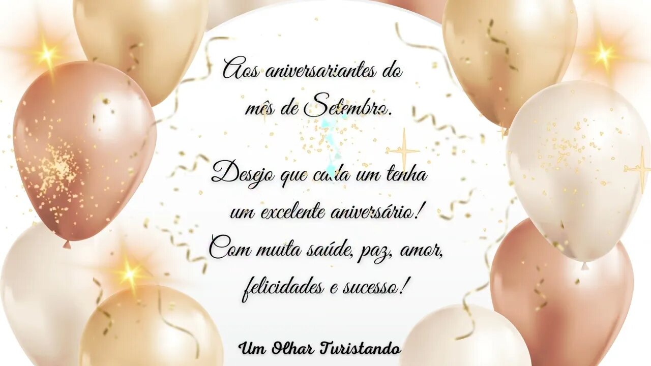 Aniversariantes do mês setembro.