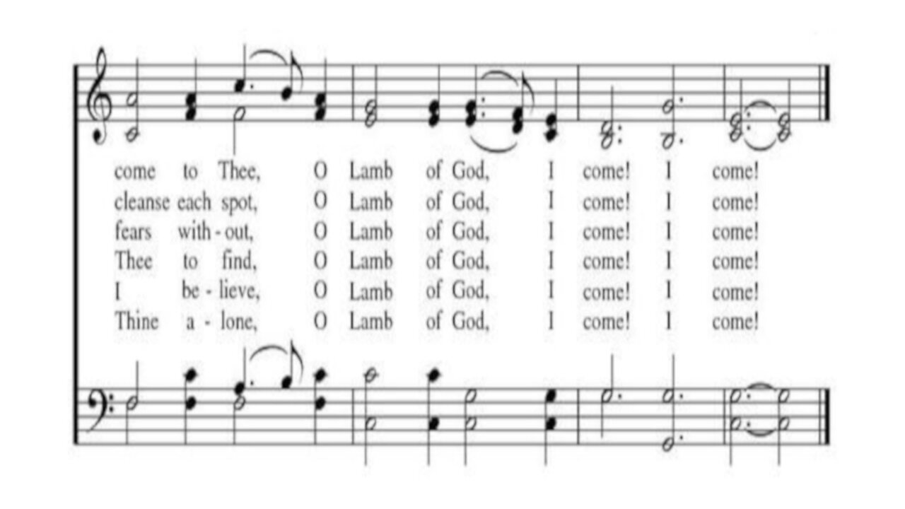 HYMN - Just As I Am (with sheet music) congregational hymn singing @ church