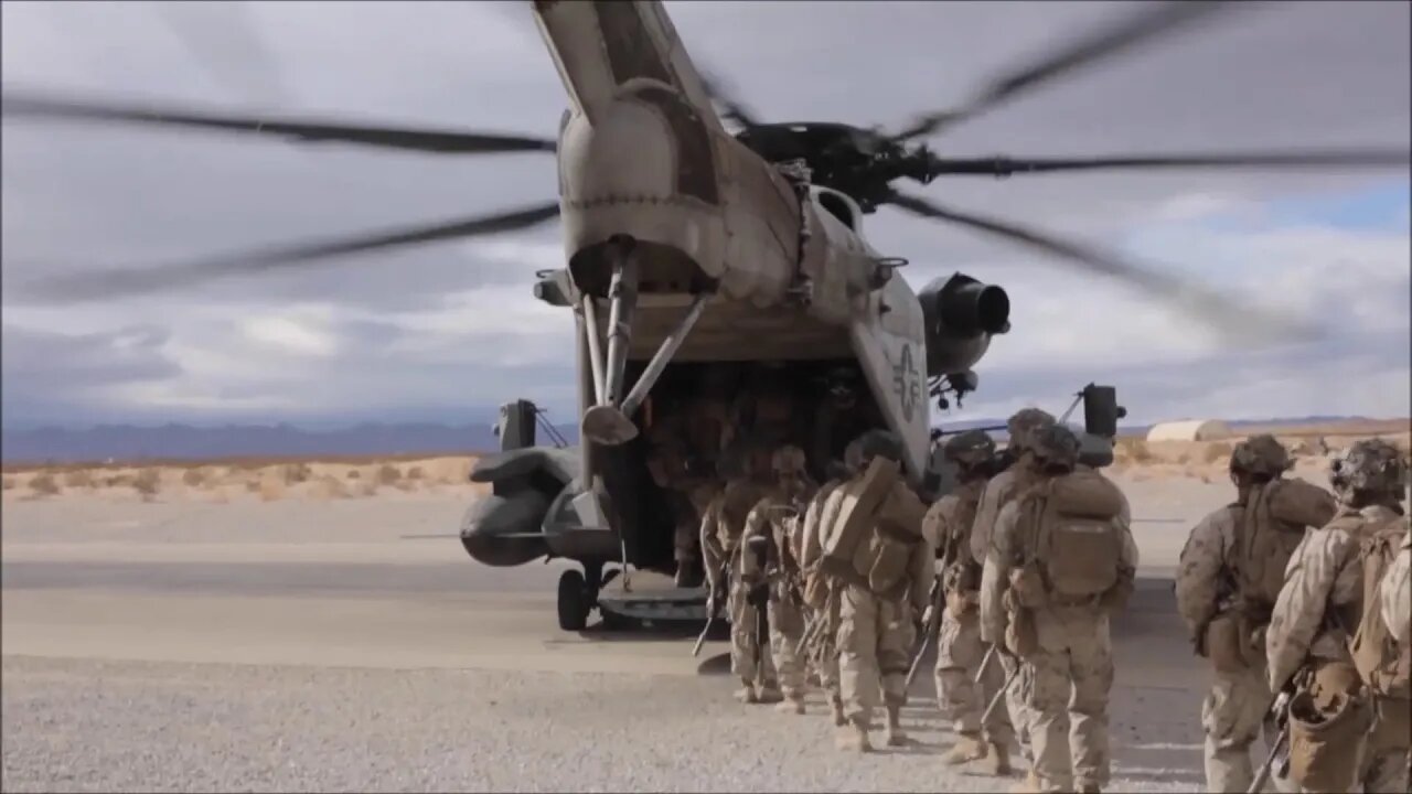 Marines Load Up for a Helicopter Assault - SLTE 1-22