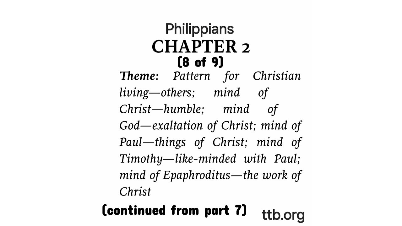 Philippians Chapter 2 (Bible Study) (8 of 9)