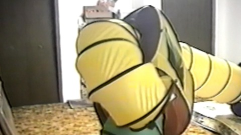 A Boy Turns A Toy Tunnel Fort Into A Robot Suit