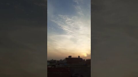 Attractive sunset view in clouds #sunset #evening #clouds