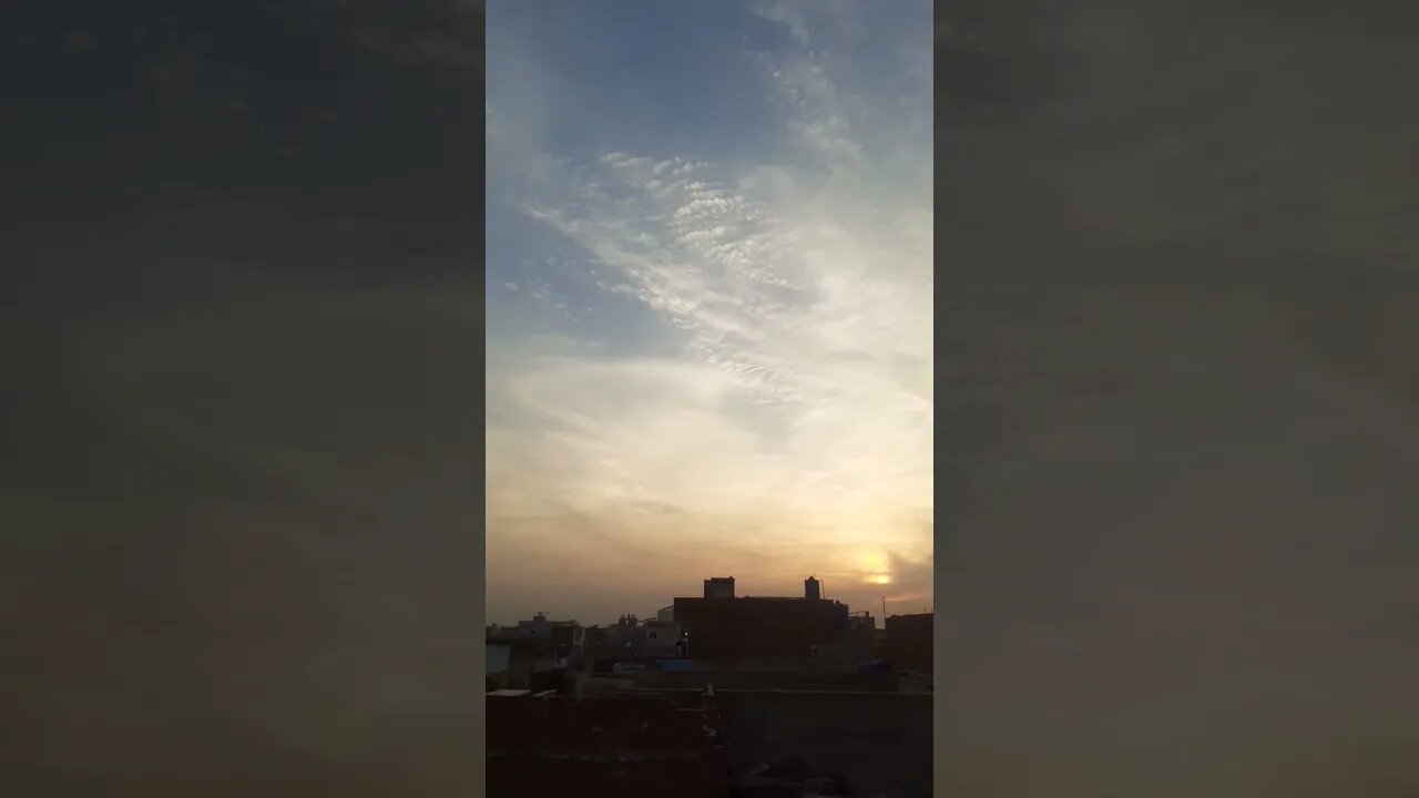 Attractive sunset view in clouds #sunset #evening #clouds