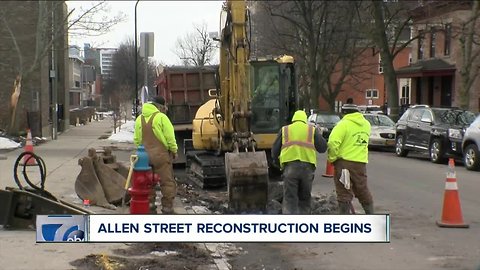 Allen Street reconstruction begins.