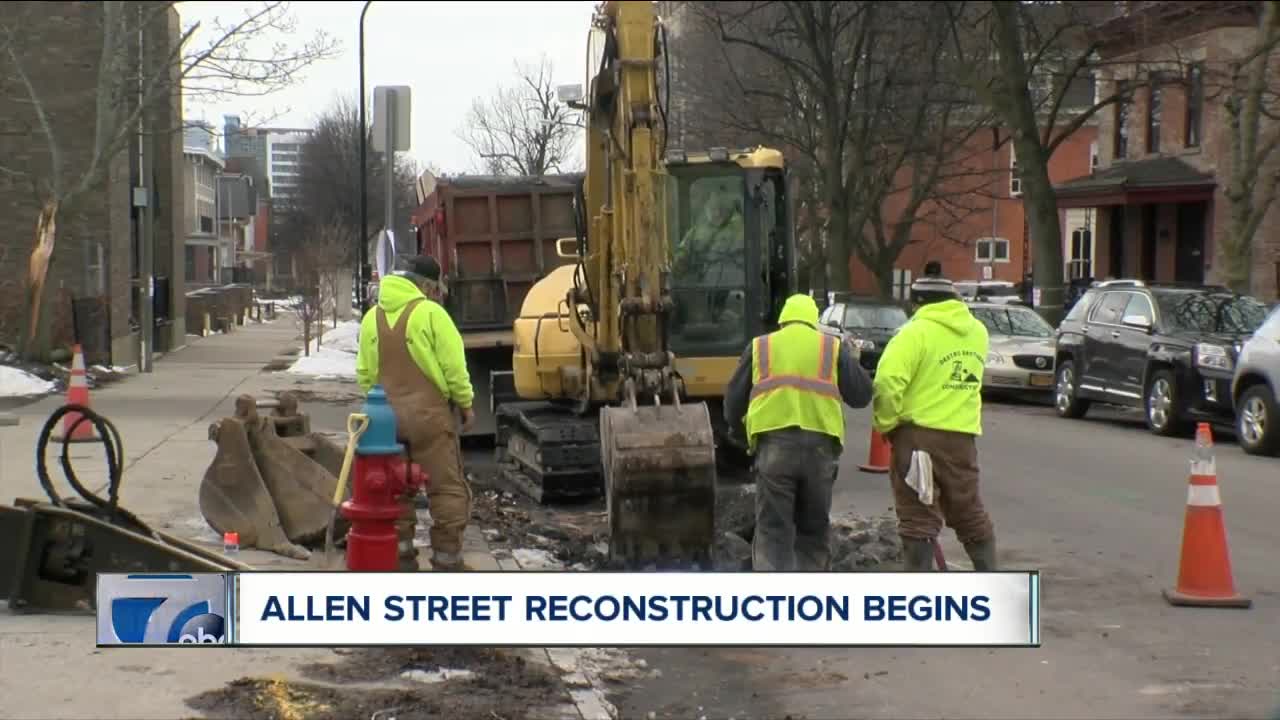 Allen Street reconstruction begins.