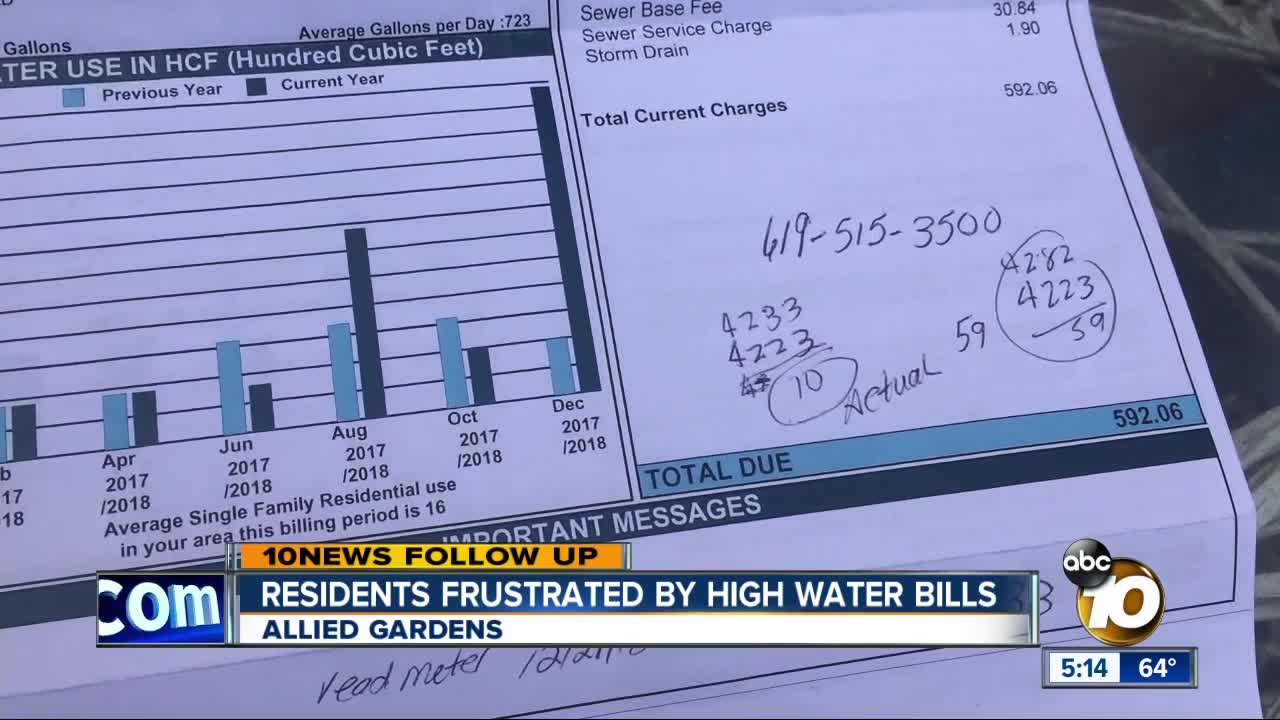 More residents frustrated by high water bills